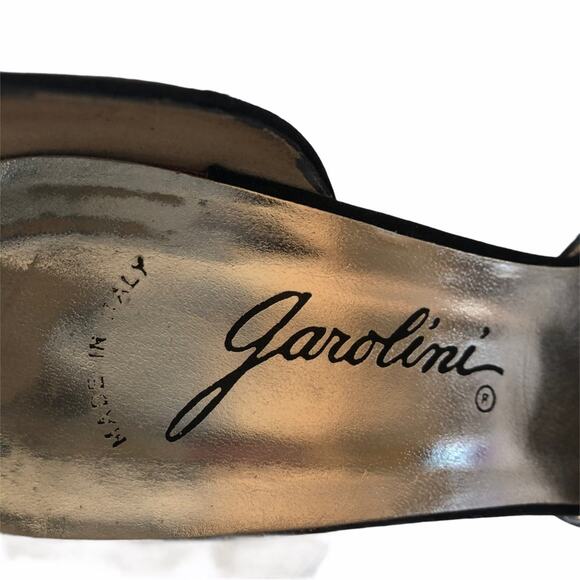 Garolini Bronson Pump Bow Black Silver 8 Vintage - Picture 4 of 13